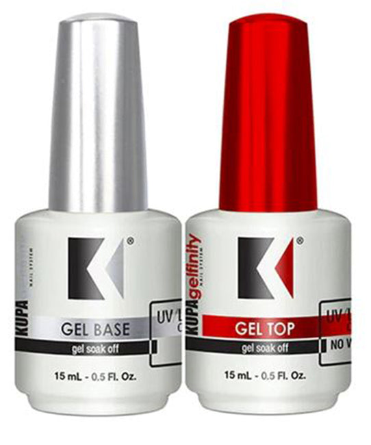 KUPA Gelfinity No Wipe Gel Base Coat – .5oz, Matte Finish, Pack Of 6, New 2017